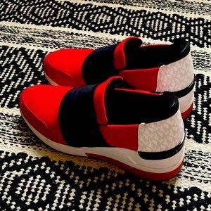 Michael Kors wedge sneaker, light wear, size 5.5